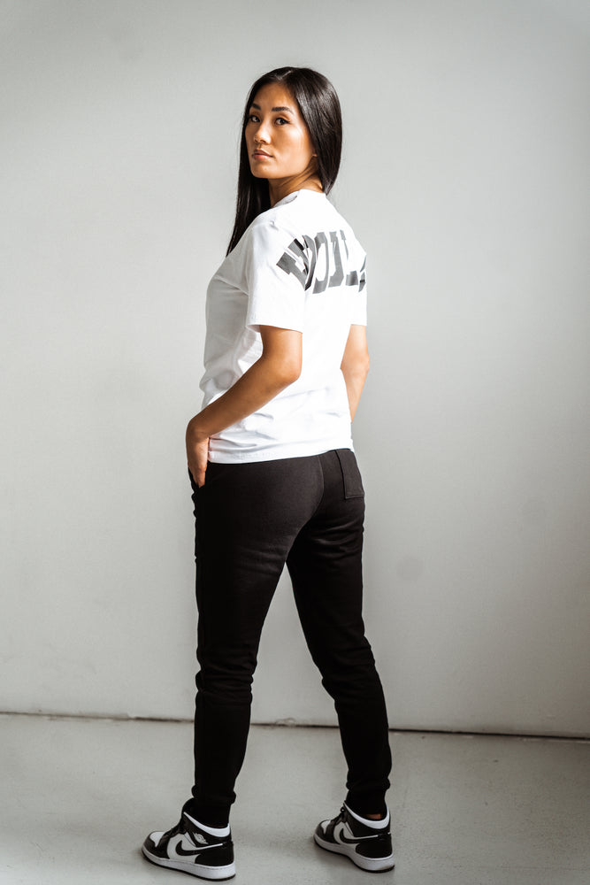 HOODLAN PROPER TEE - WHITE & BLACK