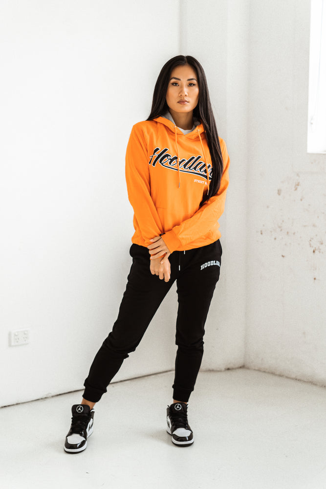HOODLAN VARSITY HOODIE - ORANGE