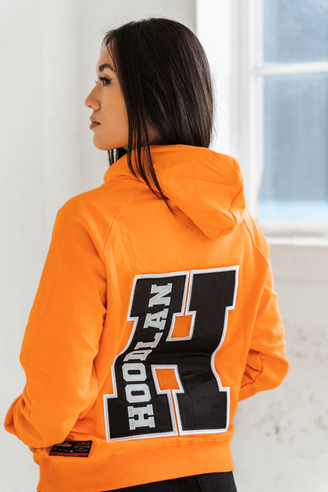 HOODLAN VARSITY HOODIE - ORANGE