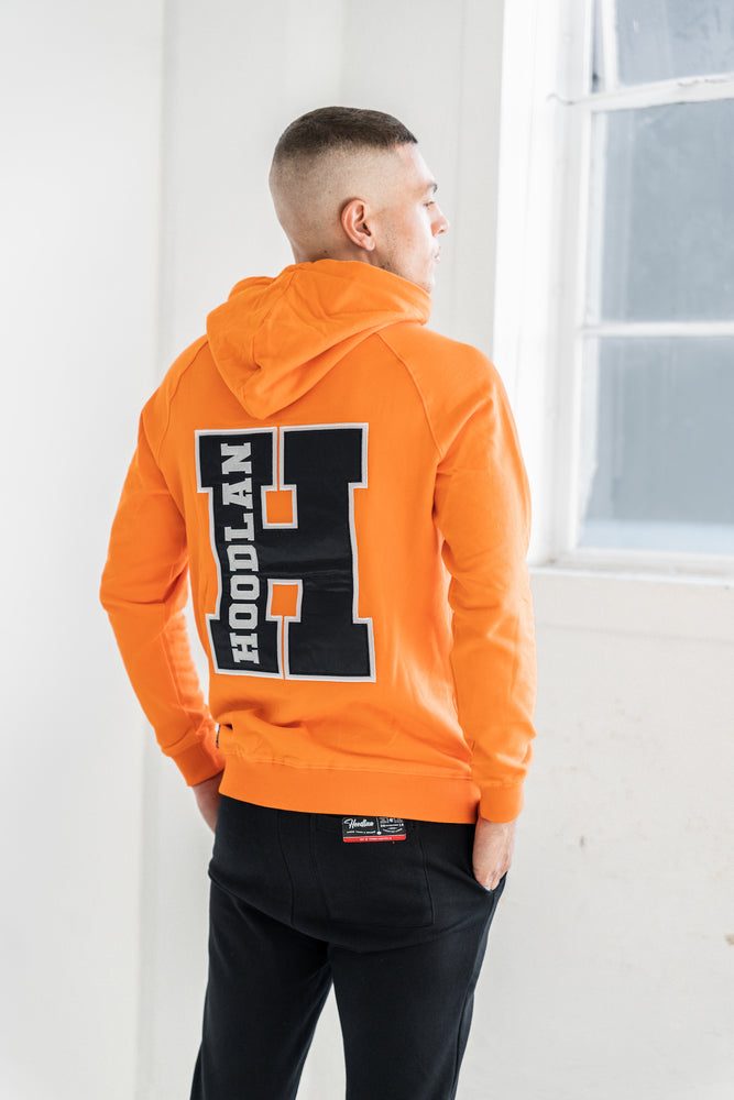 HOODLAN VARSITY HOODIE - ORANGE
